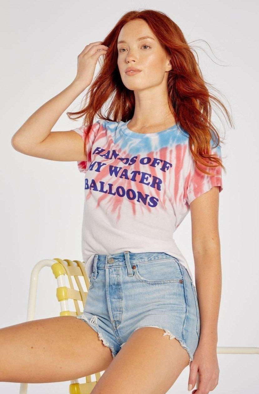 Wildfox Hands Off My Water Balloons No9 Tee by Wildfox – T-Shirt – XS | Spoiled Brat UK