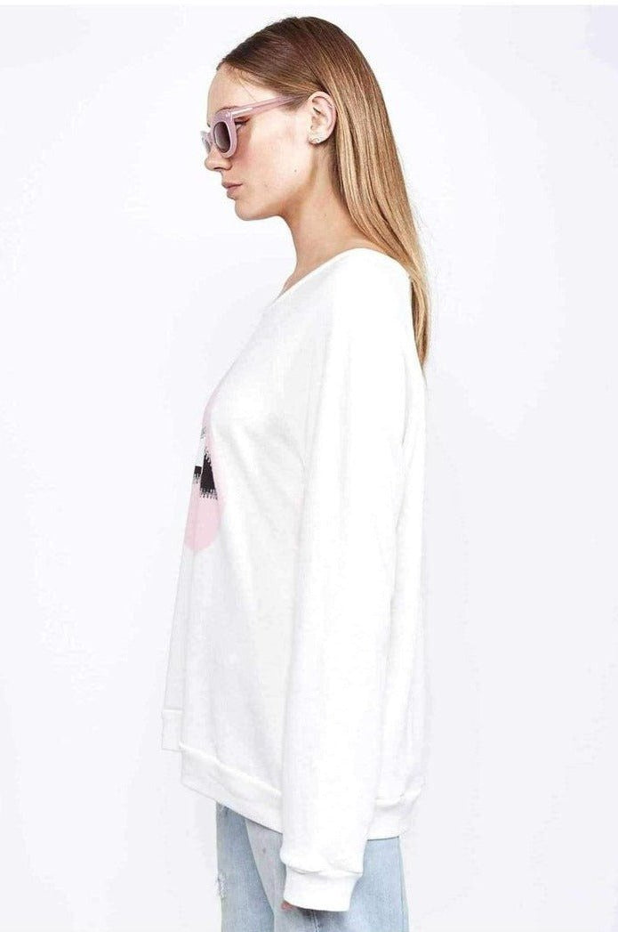 Lauren Moshi Noleta Zipper Mouth Sweatshirt Sweater by Lauren Moshi as seen on celebrities