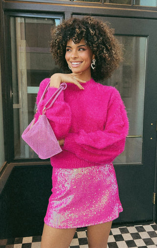Shop Show Me Your Mumu Hot Pink Vienna Sweater - Premium Jumper from Show Me Your Mumu Online now at Spoiled Brat 