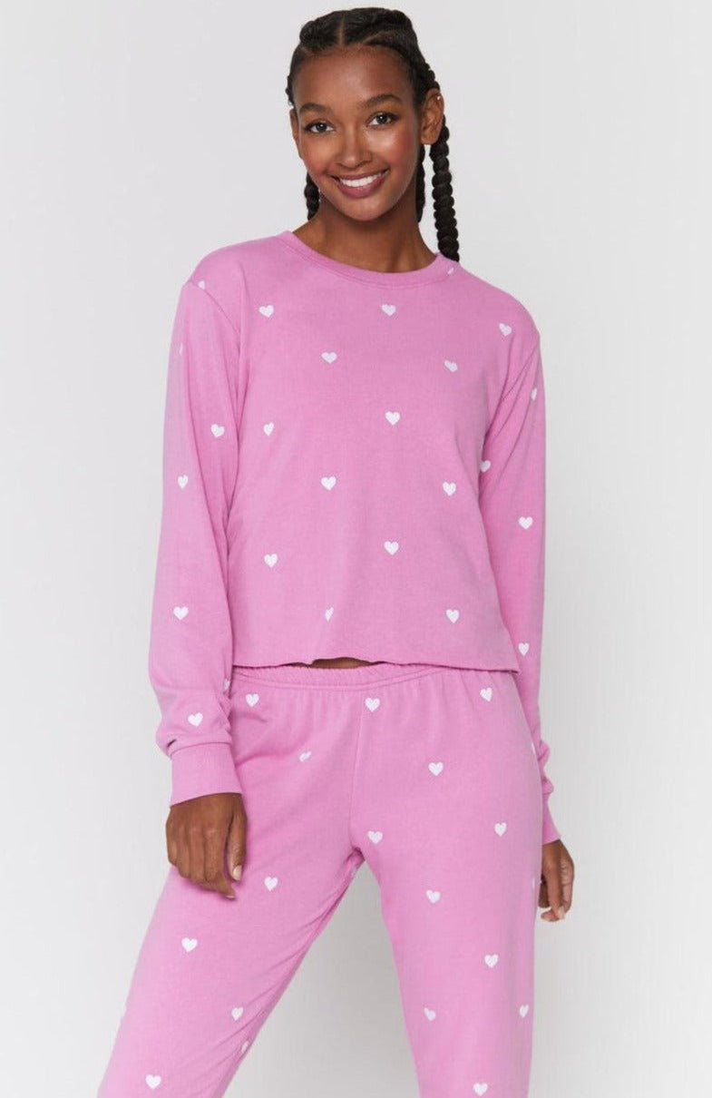 Spiritual Gangster Heart Crop Sweatshirt Sweater by Spiritual Gangster as seen on celebrities