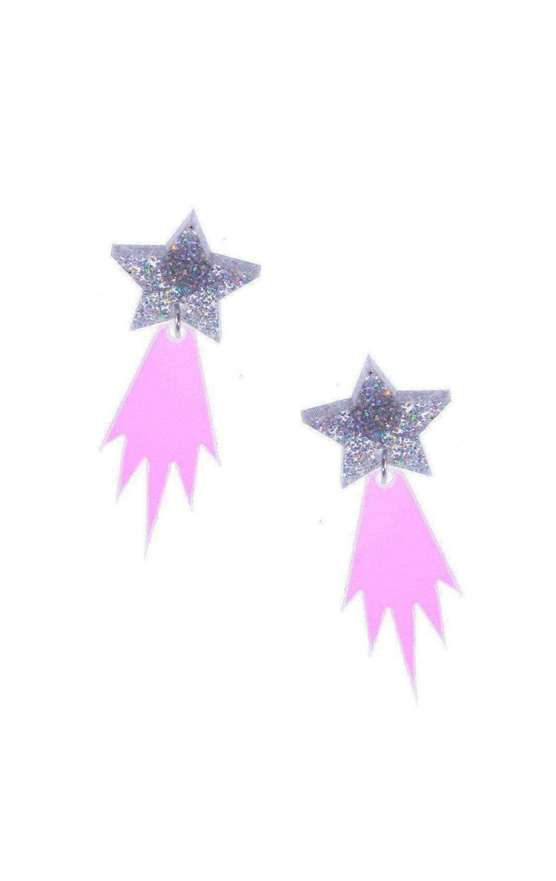 Suzywan DELUXE Falling Star Acrylic Earrings Earrings by Suzywan DELUXE as seen on celebrities