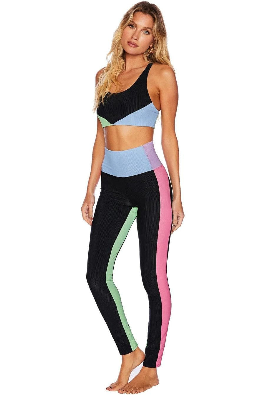 Shop Beach Riot Beach Riot Colorblock Pretty Pastels Leggings as seen on Sarah Jayne Dunn Leggings for women – premium loungewear and festival fashion at Spoiled Brat