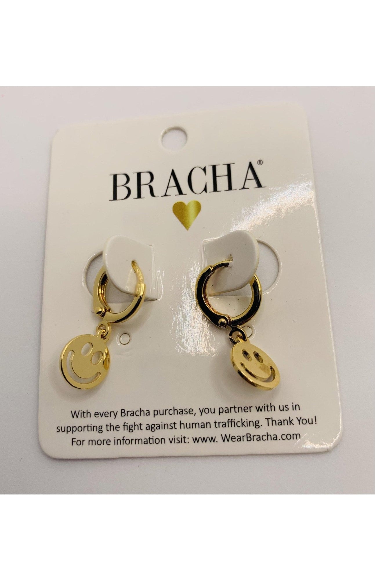 Shop Bracha Bracha Smiley Huggies Gold Hoop Earrings Earrings for women – premium loungewear and festival fashion at Spoiled Brat