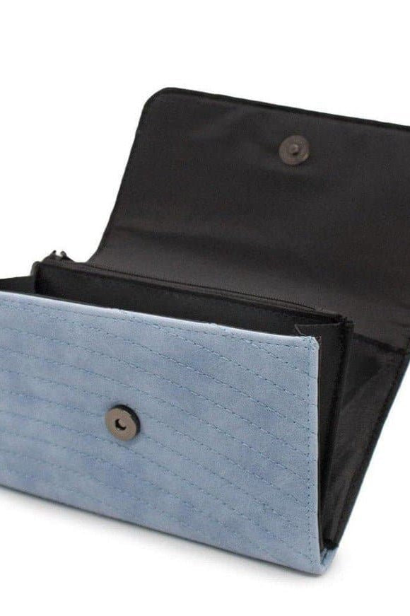 Shop Buckle Down Products Buckle Down Disney Logo Sky Blue Fold Over Wallet Wallet for women – premium loungewear and festival fashion at Spoiled Brat