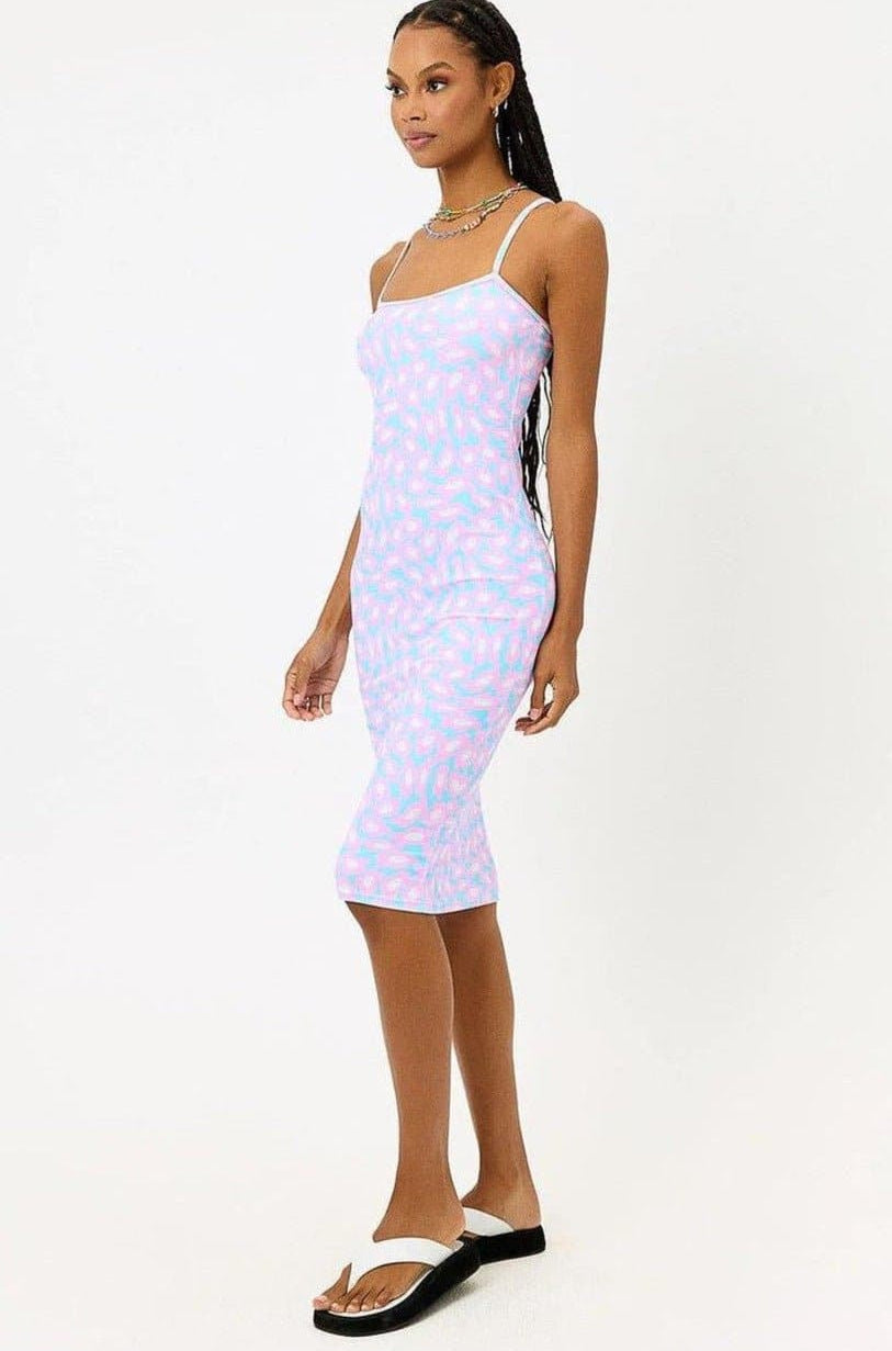 Shop Frankies Bikinis Frankies Bikinis Quinn Terry Midi Dress in Daisy Dream Midi Dress for women – premium loungewear and festival fashion at Spoiled Brat