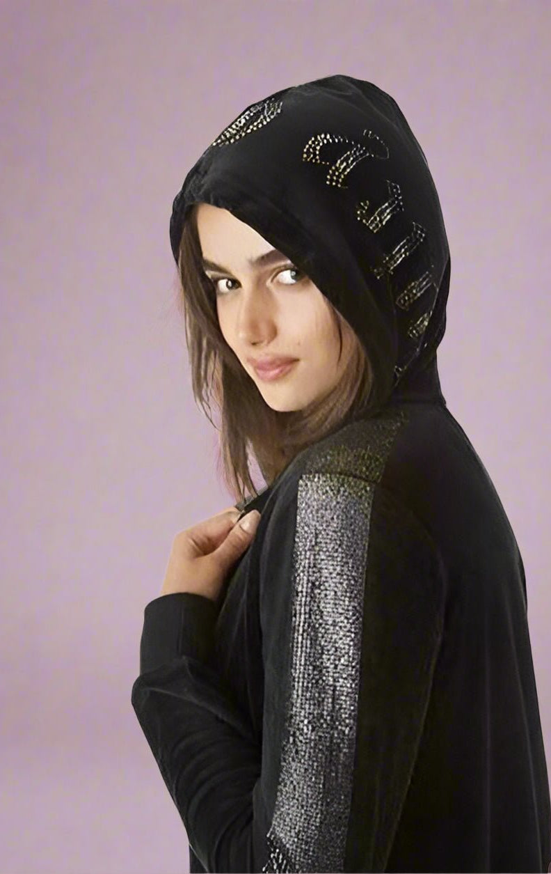 Shop Juicy Couture Juicy Couture Anniversary Long Sleeved Velour Hoodie Hoodie for women – premium loungewear and festival fashion at Spoiled Brat