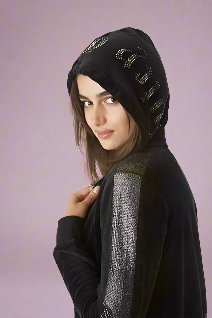 Shop Juicy Couture Juicy Couture Anniversary Long Sleeved Velour Hoodie Hoodie for women – premium loungewear and festival fashion at Spoiled Brat