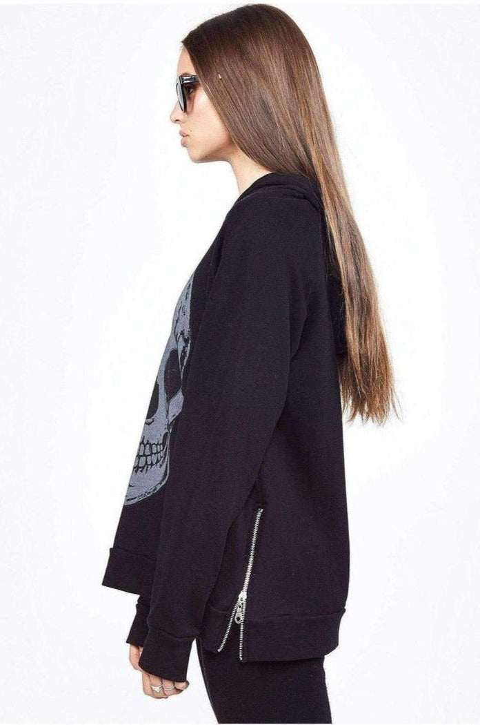 Shop Lauren Moshi Lauren Moshi Corbin Heart Eye Skull Pullover Pullover for women – premium loungewear and festival fashion at Spoiled Brat