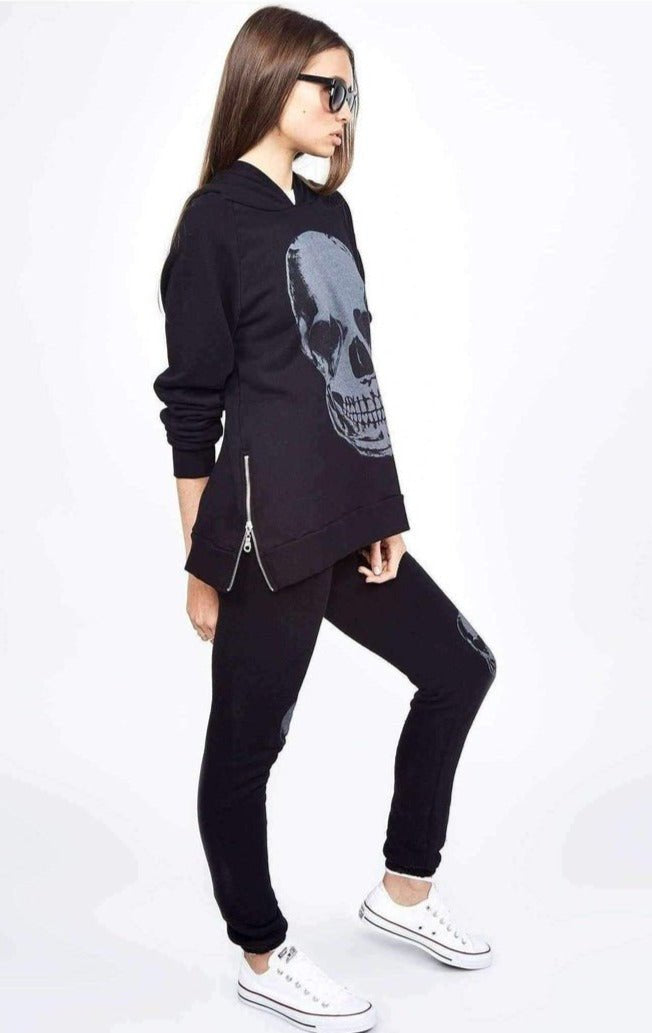 Shop Lauren Moshi Lauren Moshi Corbin Heart Eye Skull Pullover Pullover for women – premium loungewear and festival fashion at Spoiled Brat