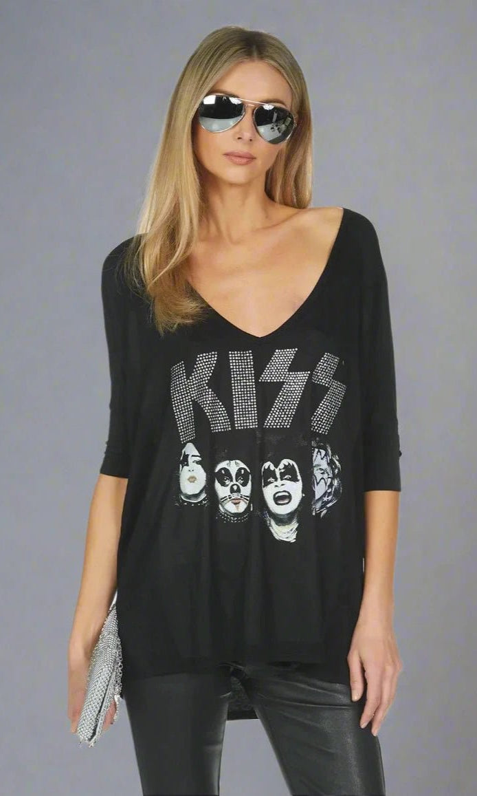 Shop Lauren Moshi Lauren Moshi Eva x Kiss Oversized T-Shirt T-Shirt for women – premium loungewear and festival fashion at Spoiled Brat