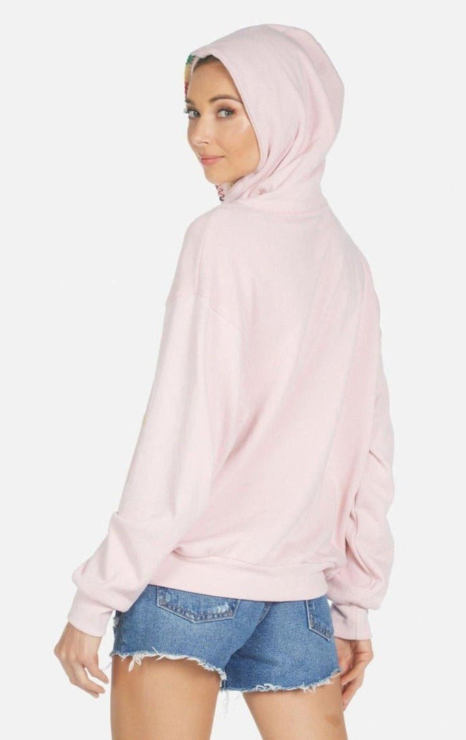 Shop Lauren Moshi Lauren Moshi Harmony Hippie Girl Hooded Sweater Sweatshirt for women – premium loungewear and festival fashion at Spoiled Brat