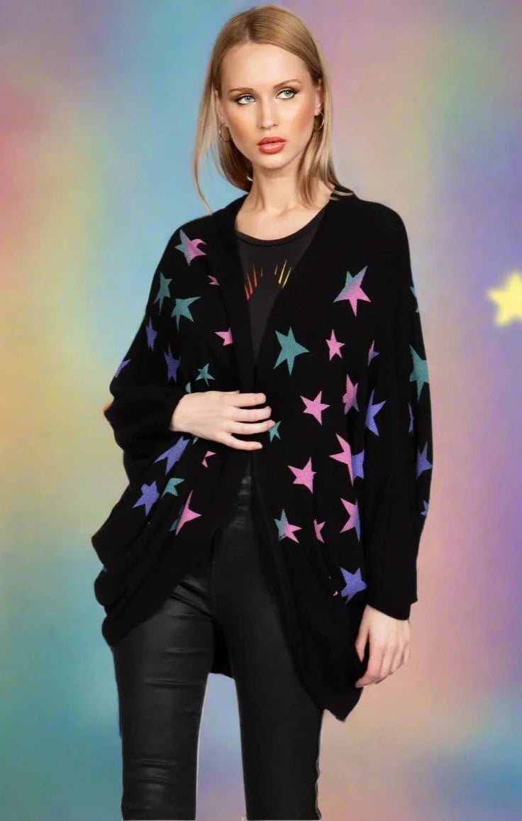 Shop Lauren Moshi Lauren Moshi Isla Ombre Stars Wrap Cardigan Wrap Cardigan for women – premium loungewear and festival fashion at Spoiled Brat