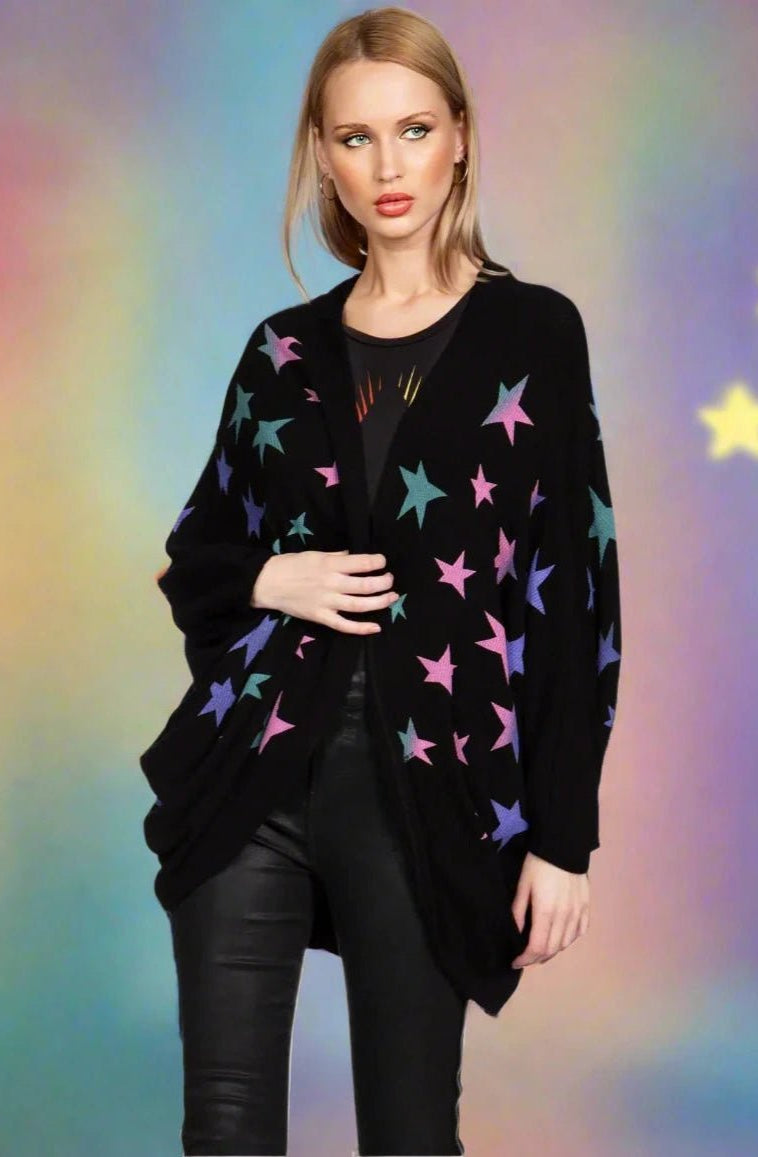 Shop Lauren Moshi Lauren Moshi Isla Ombre Stars Wrap Cardigan Wrap Cardigan for women – premium loungewear and festival fashion at Spoiled Brat