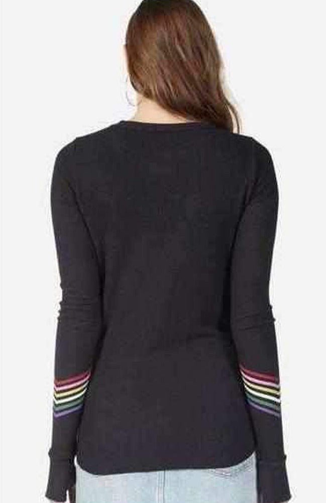 Shop Lauren Moshi Lauren Moshi Mckinley Neon Signs Thermal Top Long Sleeved Top for women – premium loungewear and festival fashion at Spoiled Brat