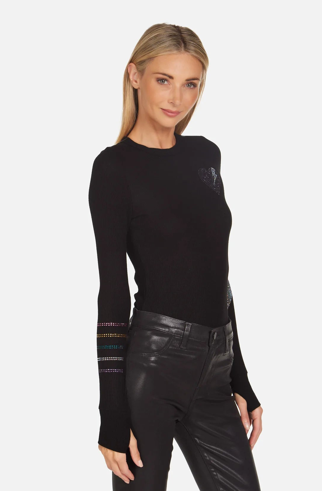 Shop Lauren Moshi Lauren Moshi McKinley Rays of Love Thermal Top Long Sleeved Top for women – premium loungewear and festival fashion at Spoiled Brat