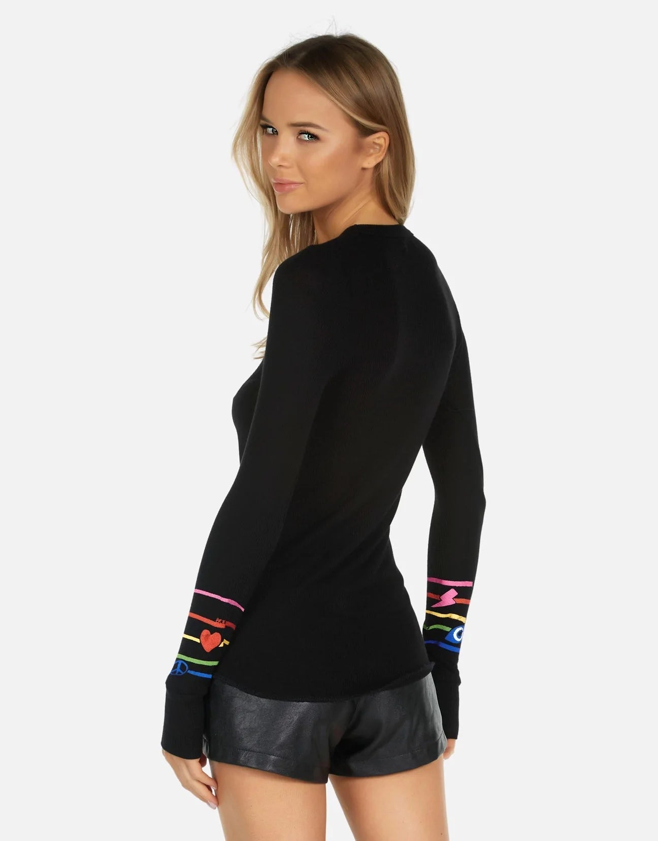 Shop Lauren Moshi Lauren Moshi McKinley X Elements Rainbow Thermal Top Long Sleeved Top for women – premium loungewear and festival fashion at Spoiled Brat