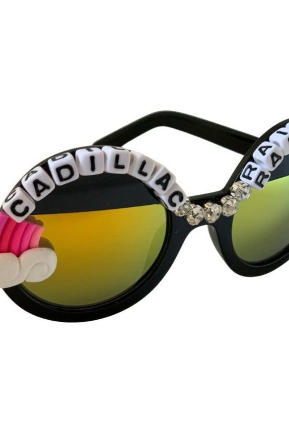 Shop Rad and Refined Rad & Refined Cadillac & Rainbows Statement Sunglasses Sunglasses for women – premium loungewear and festival fashion at Spoiled Brat
