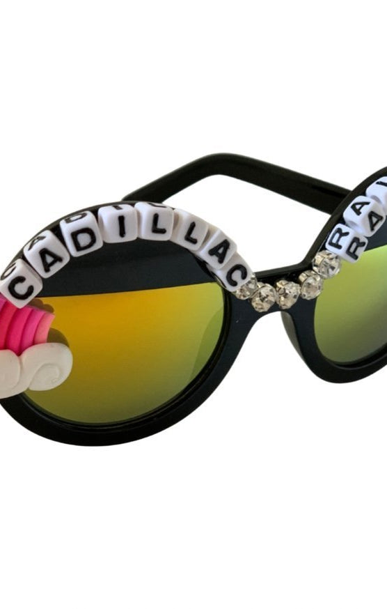 Shop Rad and Refined Rad & Refined Cadillac & Rainbows Statement Sunglasses Sunglasses for women – premium loungewear and festival fashion at Spoiled Brat