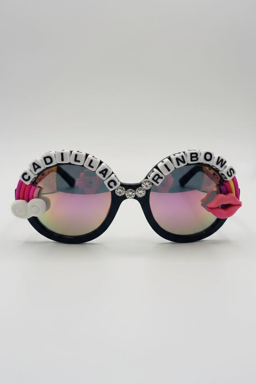 Shop Rad and Refined Rad & Refined Cadillac & Rainbows Statement Sunglasses Sunglasses for women – premium loungewear and festival fashion at Spoiled Brat