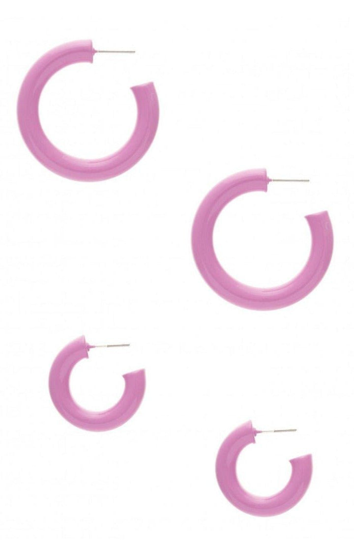 Sofia Richie x 8 Other Reasons Pink Hoop Earrings Earrings by 8 Other Reasons as seen on celebrities