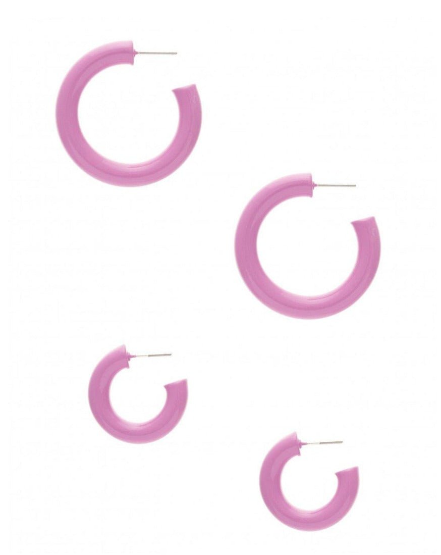 Sofia Richie x 8 Other Reasons Pink Hoop Earrings Earrings by 8 Other Reasons as seen on celebrities