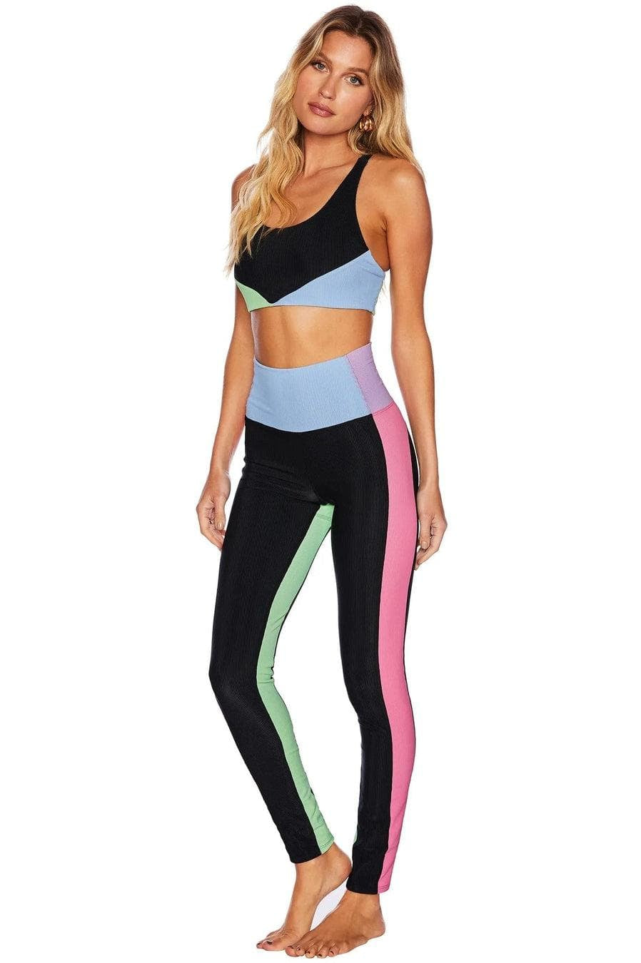 Beach Riot Colorblock Pretty Pastels Leggings as seen on Sarah Jayne Dunn Leggings by Beach Riot as seen on celebrities