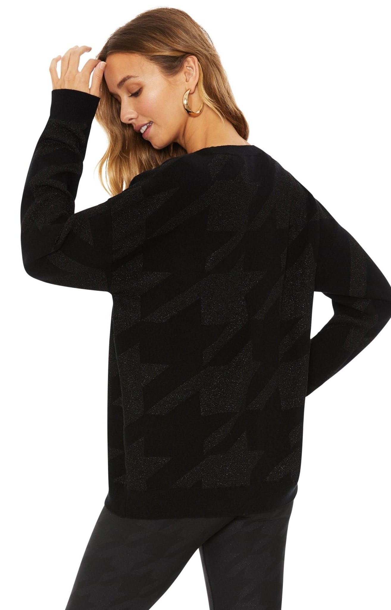 Beach Riot Joey Houndstooth Knit Sweater Sweater by Beach Riot as seen on celebrities