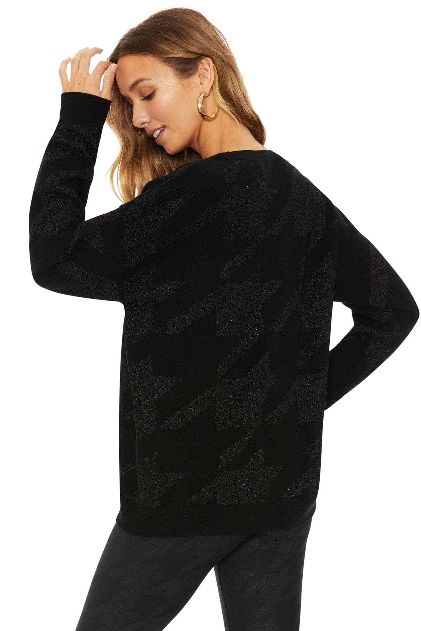 Beach Riot Joey Houndstooth Knit Sweater Sweater by Beach Riot as seen on celebrities