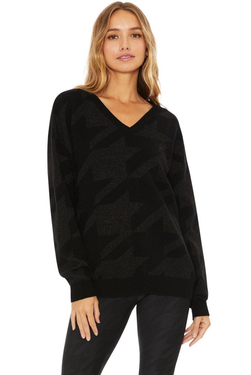 Shop Beach Riot Beach Riot Joey Houndstooth Knit Sweater Sweater for women – premium loungewear and festival fashion at Spoiled Brat