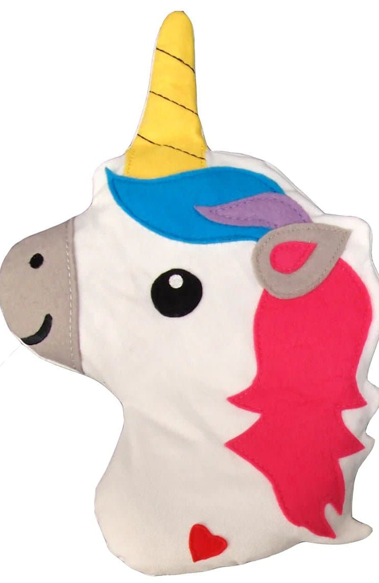 Shop Bitten Bitten Design Huggable Unicorn Head Hot Water Bottle for women – premium loungewear and festival fashion at Spoiled Brat