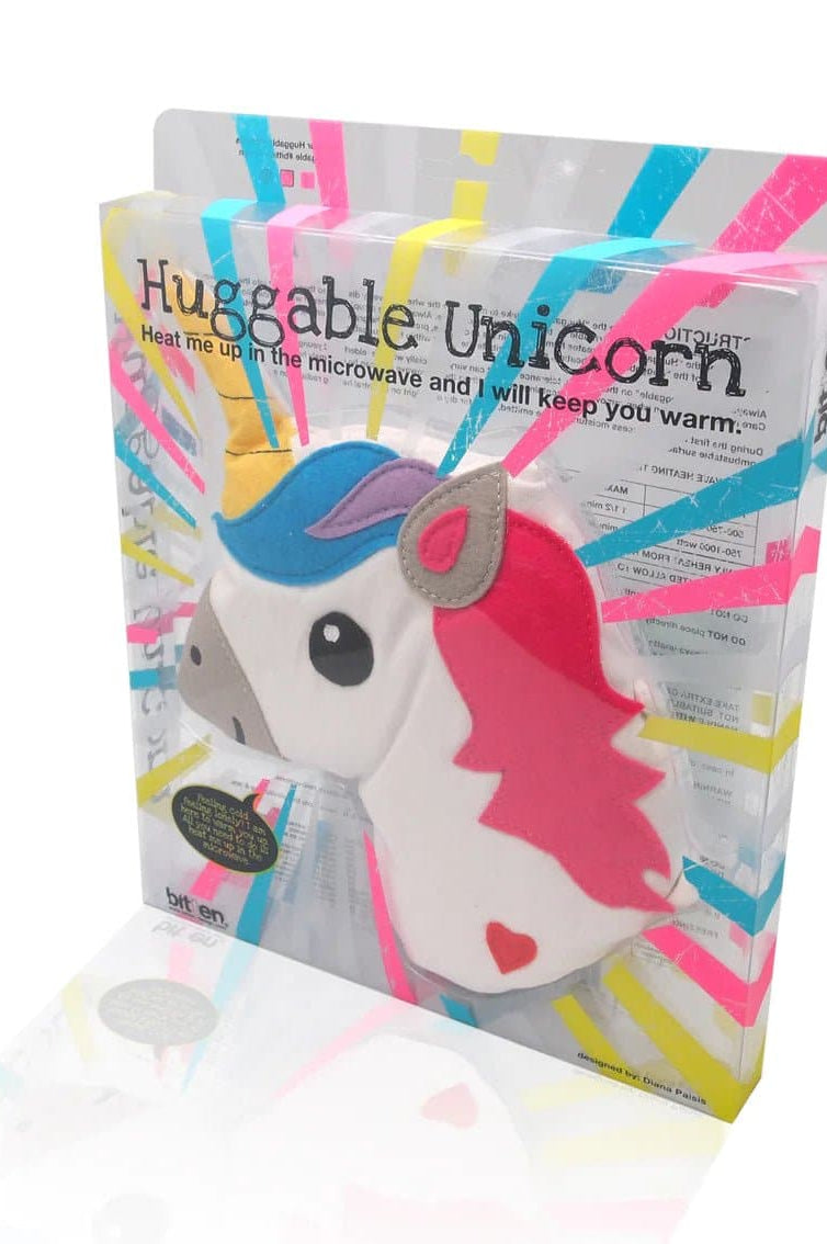 Bitten Design Huggable Unicorn Head Hot Water Bottle by Bitten as seen on celebrities