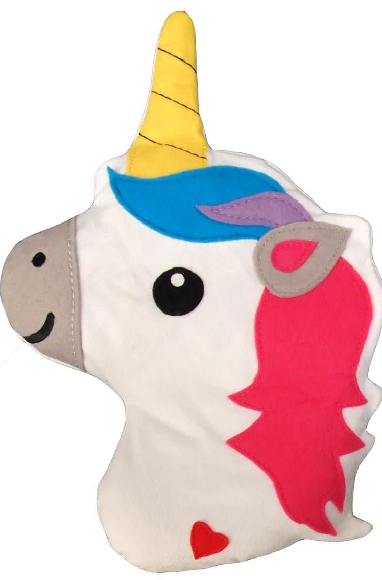 Bitten Design Huggable Unicorn Head Hot Water Bottle by Bitten as seen on celebrities