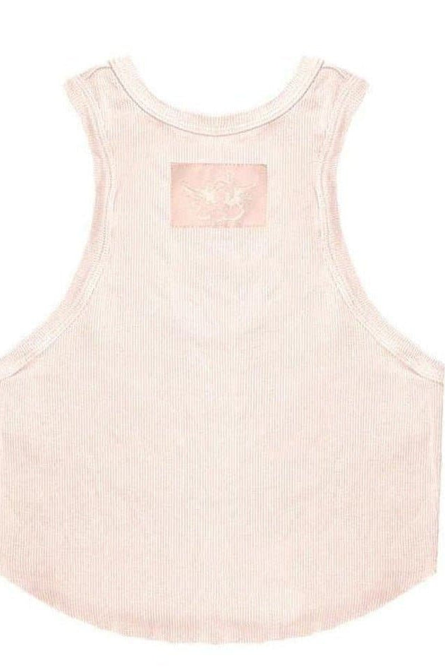 Boys Lie Rose Pink Ribbed Tank Top Vest Top by Boys Lie as seen on celebrities
