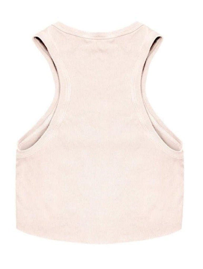 Boys Lie Rose Pink Ribbed Tank Top - Spoiled Brat