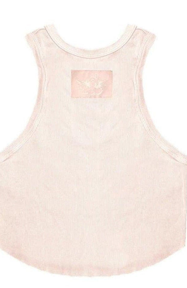 Boys Lie Rose Pink Ribbed Tank Top - Spoiled Brat