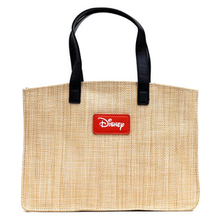Shop Buckle Down Minnie Mouse Raffia Straw Embroidered Tote Bag - Premium Tote Bag from Buckle Down Products Online now at Spoiled Brat 