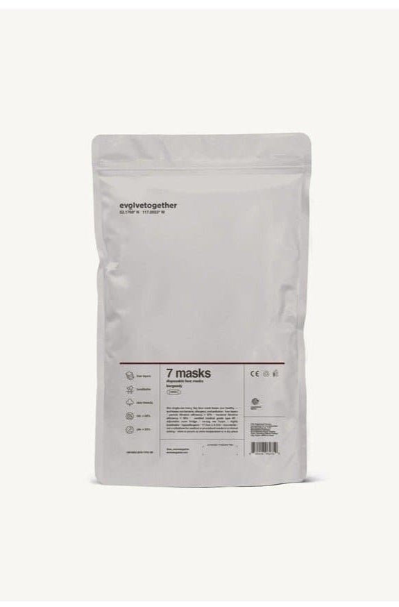 Evolve Together 7 Day Alberta Burgundy Face Masks Face Mask by Evolve Together as seen on celebrities