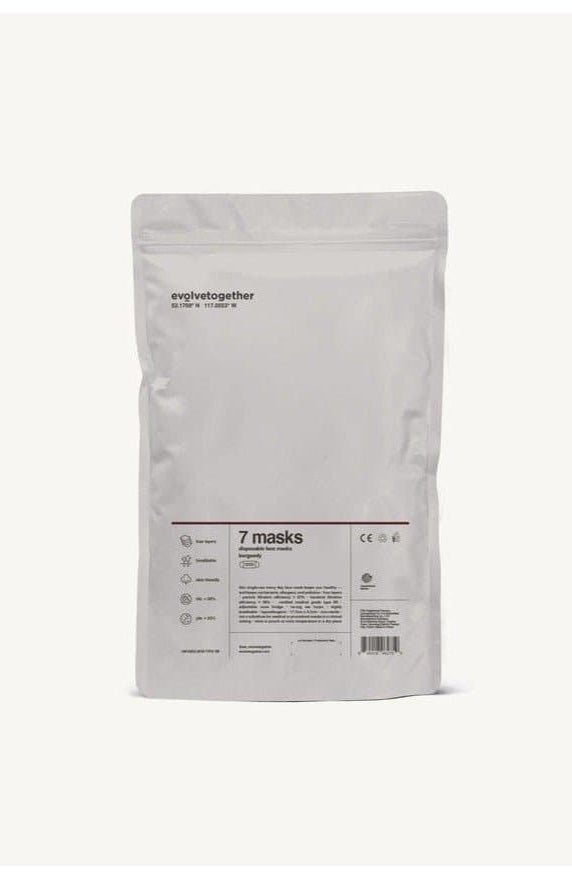 Evolve Together 7 Day Alberta Burgundy Face Masks Face Mask by Evolve Together as seen on celebrities