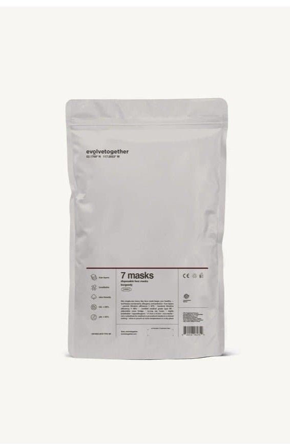 Evolve Together 7 Day Alberta Burgundy Face Masks Face Mask by Evolve Together as seen on celebrities