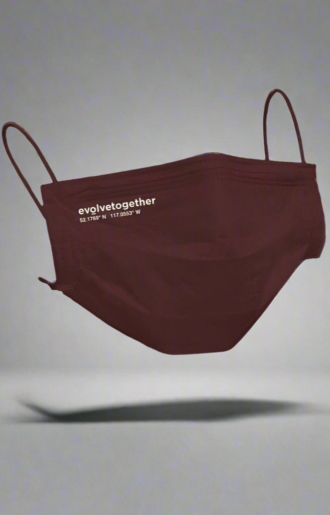 Evolve Together 7 Day Alberta Burgundy Face Masks Face Mask by Evolve Together as seen on celebrities