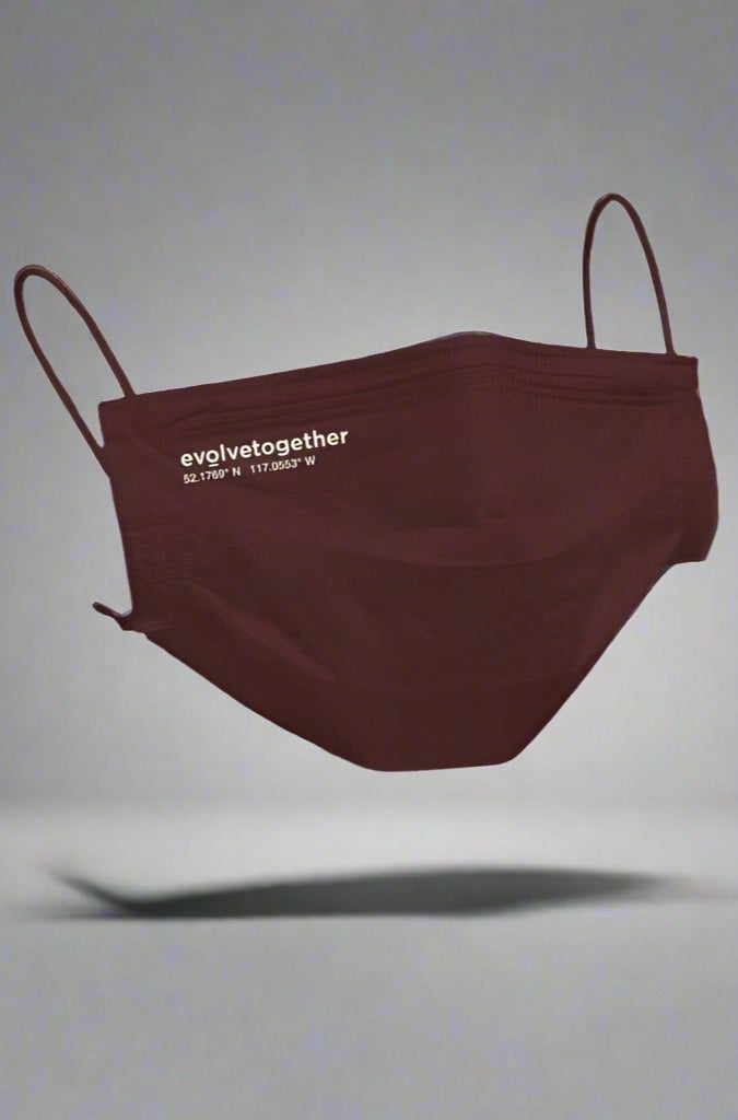 Evolve Together 7 Day Alberta Burgundy Face Masks Face Mask by Evolve Together as seen on celebrities