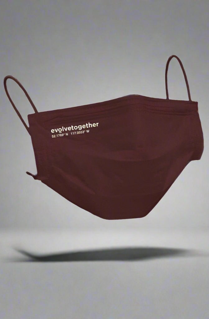 Evolve Together 7 Day Alberta Burgundy Face Masks Face Mask by Evolve Together as seen on celebrities