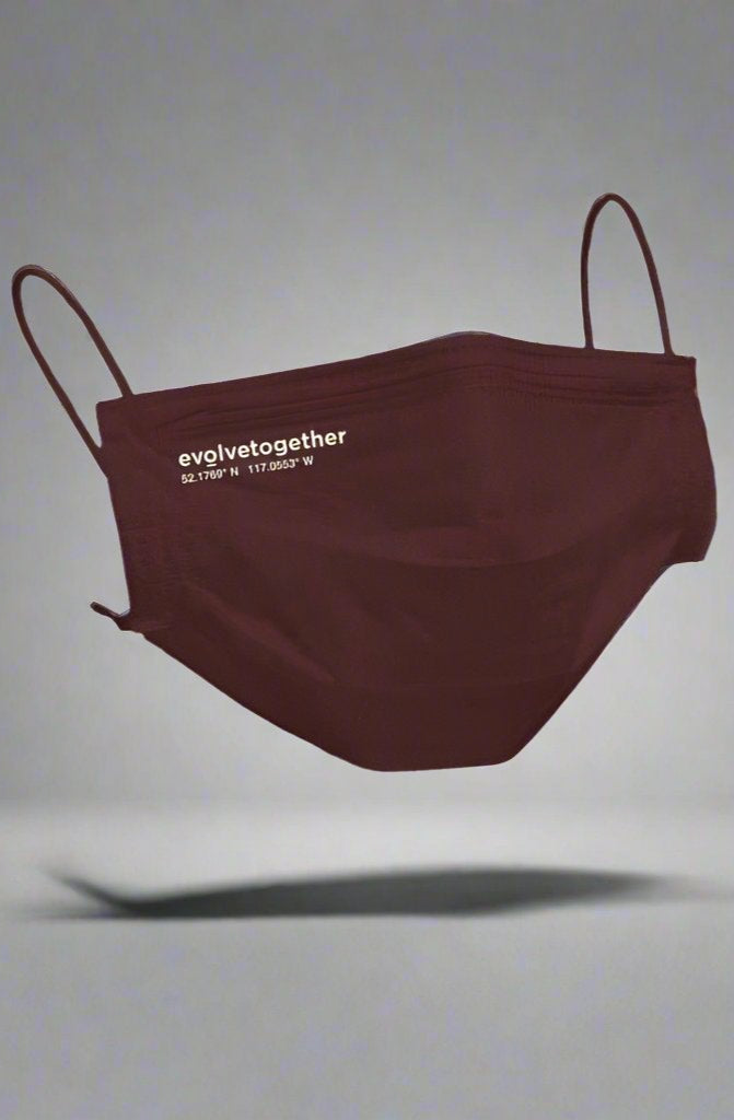 Evolve Together 7 Day Alberta Burgundy Face Masks Face Mask by Evolve Together as seen on celebrities
