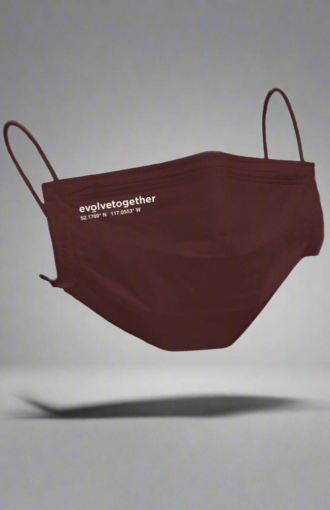 Evolve Together 7 Day Alberta Burgundy Face Masks Face Mask by Evolve Together as seen on celebrities