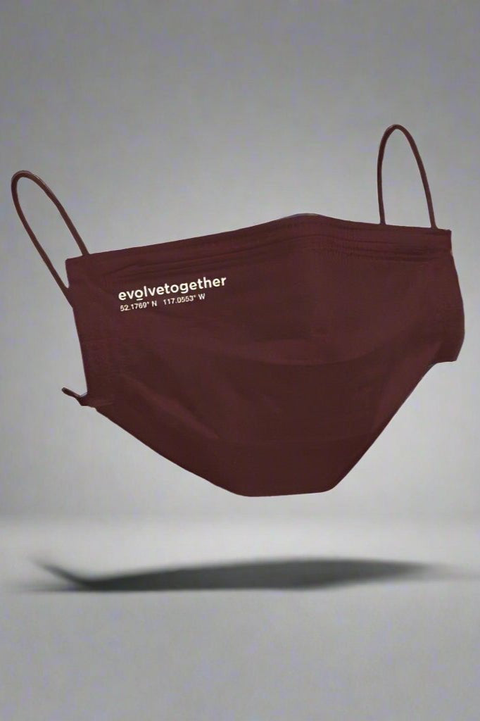 Evolve Together 7 Day Alberta Burgundy Face Masks by Evolve Together – Face Mask – Brown | Spoiled Brat UK