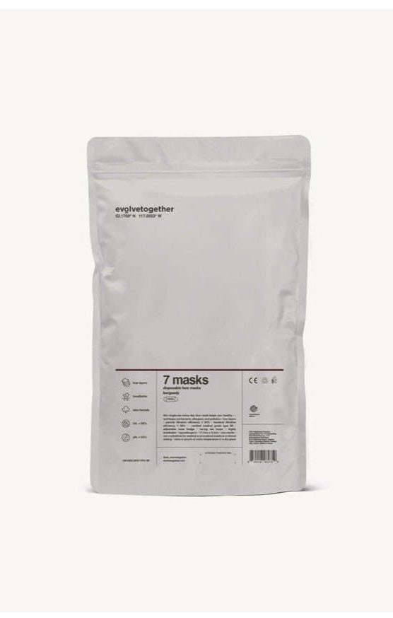 Evolve Together 7 Day Alberta Burgundy Face Masks | Face Mask by Evolve Together | Shop Premium Boutique Fashion at Spoiled Brat | Trendy Y2K style. '_badge_Celeb_Pick, __label:Celeb Style, _Celeb_Pick | Image 5