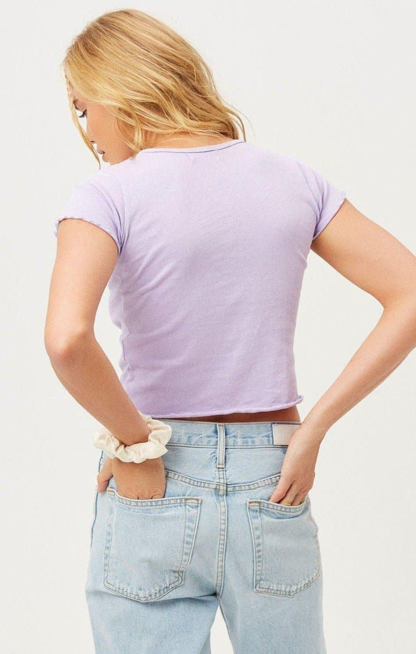 Frankies Bikinis Baby High Neck Cropped Top Crop Top by Frankies Bikinis as seen on celebrities