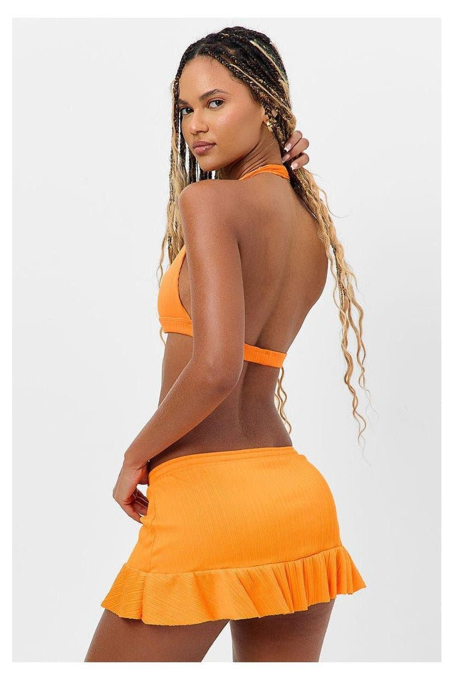 Frankies Bikinis Eden Plissé Halter Bikini Top Bikini Top by Frankies Bikinis as seen on celebrities