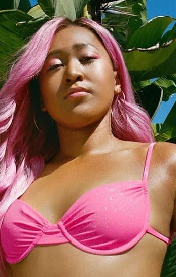 Frankies Bikinis Maggie Underwire Glitter Bikini Top in Cosmos Bikini Top by Frankies Bikinis as seen on celebrities