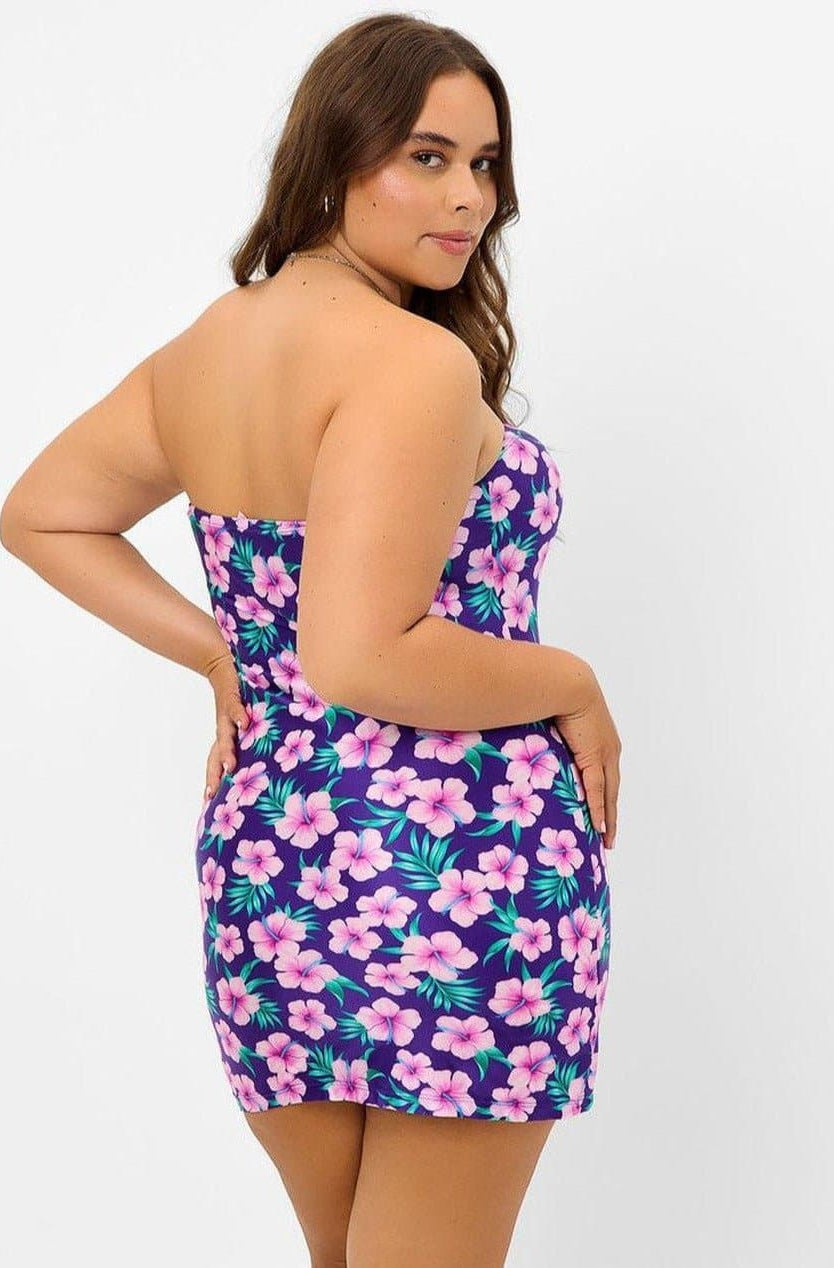 Frankies Bikinis Palmer Shine Strapless Tube Dress Midi Dress by Frankies Bikinis as seen on celebrities